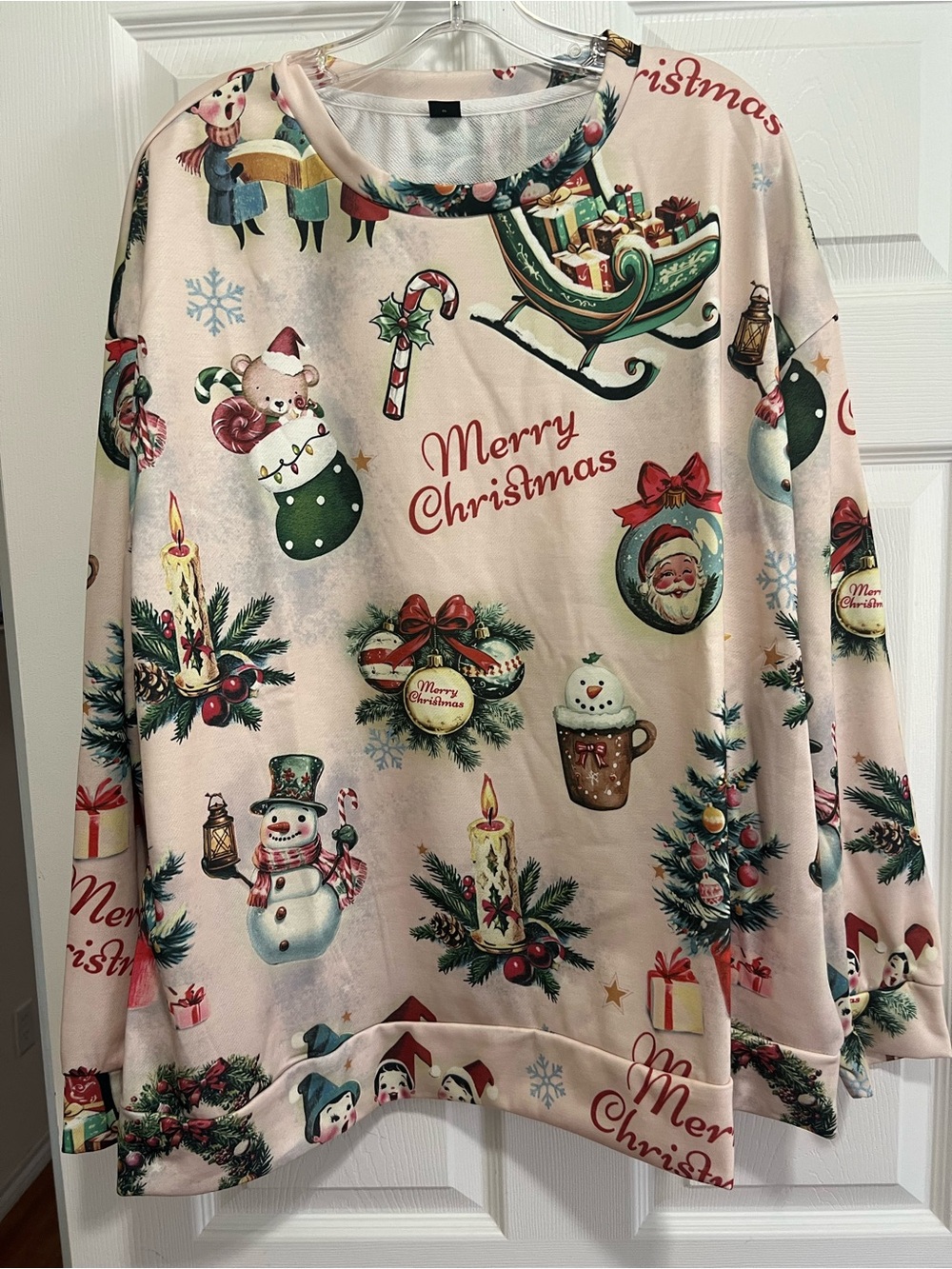 SHEIN New In Package  Christmas Top Size 3X Polyester Long Sleeves Round Neck